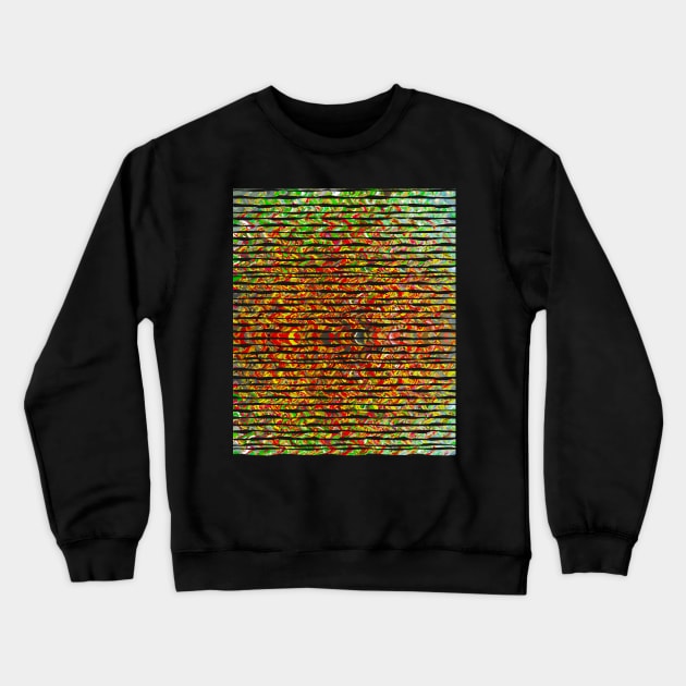 WAVE MACHINE OF COLOR WITH RAGGING BLACK STRIPES Crewneck Sweatshirt by KutieKoot T's